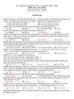 Đề thi thử đại học - Hoá học