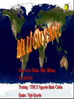 BÀI 13: MÔI TRƯỜNG ĐỚI ÔN HOÀ