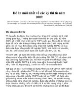 Đề án tuyển sinh từ năm 2009