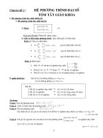 Chuyên đề: Hệ phương trình Đại số