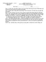 đề kiểm tra sinh học 12 học kỳ I