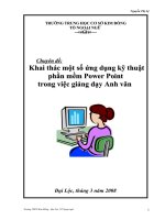 Vài kỹ thuật soạn giảng PP ...