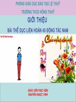 Giới thiệu bài TD 45 động tác nam