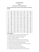 Sentence Transformation-English11 (answer key)
