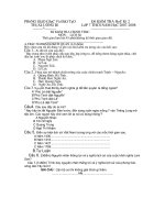 Đề kiểm tra lịch sử 7 HK II năm học 2007-2008