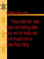 bài 26 MT phục hưng Ý