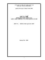 Quy chế phối hợp Công đoàn và Nhà trường