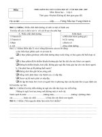 Đề thi Khoa học 4( thi thử)