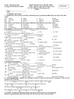 ĐỀ THI HK1 - 10NC