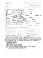 Đề KT học kỳ 2