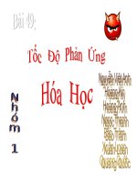 Bài 46: Tốc độ phản ứng