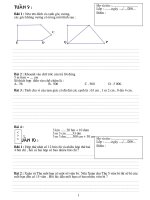 Đề ôn ĐT toán tuổi thơ lớp 3 tuần 9 + 10