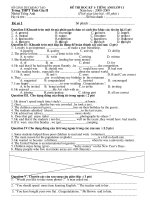 de anh hoc ky 1- lop 11