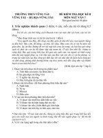 Đề kiểm tra Ngữ văn 7 HKII