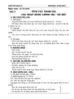 Tiết 7: Tích cực tham gia các hoạt động xã hôị và hoạt động tập thể