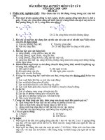 Đề kiểm tra học kỳ I - Lý 8