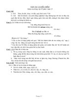 Đáp án kiểm tra  TV 45''( T15) Lớp 8