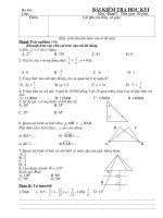 Kiểm tra Toán 7 học kỳ I