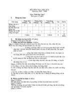 Bài kiểm tra cuối HK2 - Sinh 7