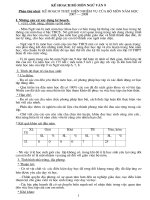 Kế hoạch bộ môn Ngữ văn 9