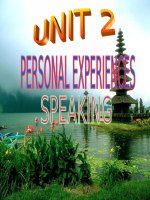 Unit 2:Personal Experiences