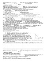 kiểm tra vật lí học kì 1 môn Vật Lí lớp 11