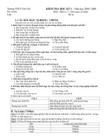 Đề kiểm tra Địa lý 7 học ky I- lẻ