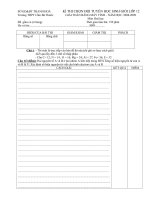 Đề thi thử MTCT môn hoá