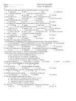 kiểm tra 1 tiết ( bài số 1)