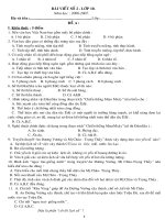 Đề kiểm tra Ngữ văn lớp 10