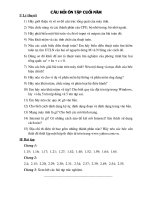 Câu hỏi ôn tập cuối năm