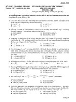 De thi thu DH - 08-09 - Lan 1 - Ma 579