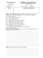 Đề kiểm ta GDCD 7 (bài số 1 đề chẵn)