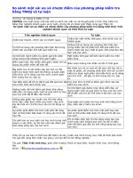 So sánh ưu và nhược điểm kiểm tra TN - TL