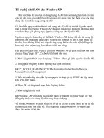 Tối ưu bộ nhớ RAM cho Windows XP