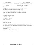 Đề thi kỳ I / 08-09 - Toán 6 Nam định ( mới)