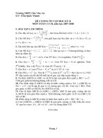 Đề cương, bài tập ôn tập Toán 11 học kỳ II