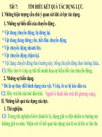 Tim hiểu kết quả tác dụng lực