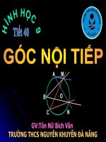 Tiết 40 Hình 9:GÓC NỘI TIẾP
