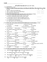 Đề KTHKI Anh9 Q3 NH07-08