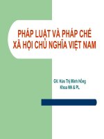 Bài: Pháp luật & Pháp chế XHCN