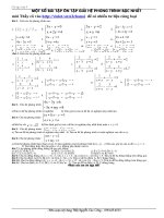 Ôn tập Hệ phương trình