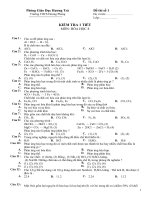 Trắc nghiệm kiểm tra 1 tiết  HKII (lần 2)