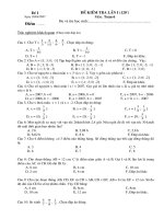 kiểm tra Toán 6 học kì (trắc nghiệm)