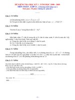 ĐỀ KIỂM TRA HK I LỚP 11 : 08 - 09
