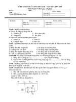 de khao sat hoc kly II ly 7