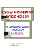 Chương III - Bài 1: Vectơ trong không gian