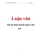 Dự án quán internet cafe