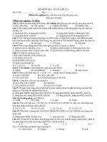 đề kiểm tra 1 tiết tháng 11 hóa 12A