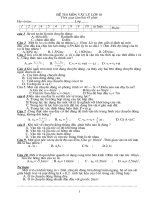 Đề kiểm tra VL 10